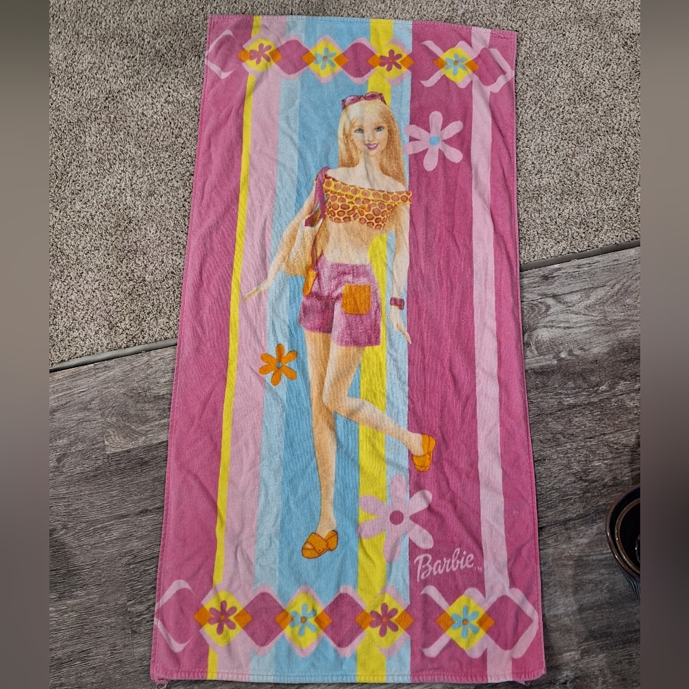 Vintage Y2K Barbie beach towel
